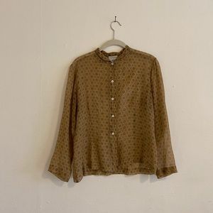 Dries van Noten Sheer Blouse Button Up Top